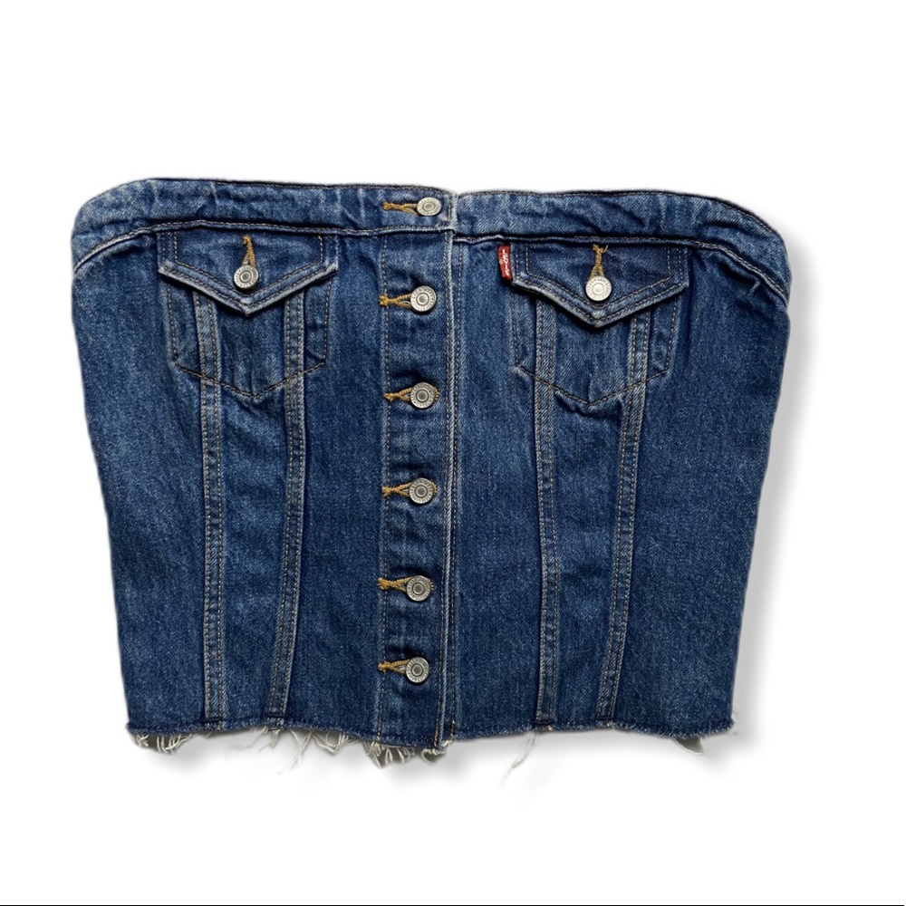 Levi’s Lace Up Denim Corset Women's Size M